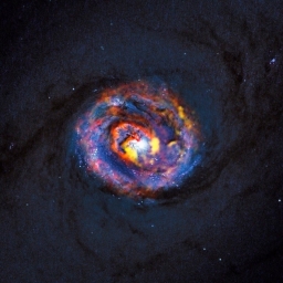 NGC 1433 — спиральная галактика с перемычкой в созвездии Часы