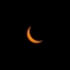 Фотка Луны, полумесяца, оранжевая
