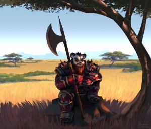 Warcraft Art, панда, воин, арты, рисунки, варкрафт рисунки