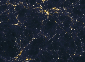 Войд - пространство между галактическими нитями и стенами, свободное от скоплений галактик и звёзд
