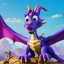 Дракон Spyro бежит в игре Spyro