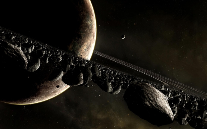 Типа кольца Сатурна в близком расстоянии