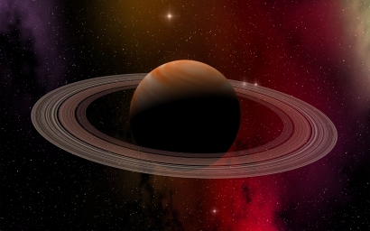 Сатурн с его кольцами, классный рисунок, артик