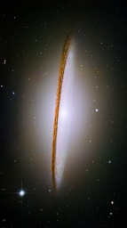 Фантастический вид на галактику Сомбреро от космического телескопа Hubble