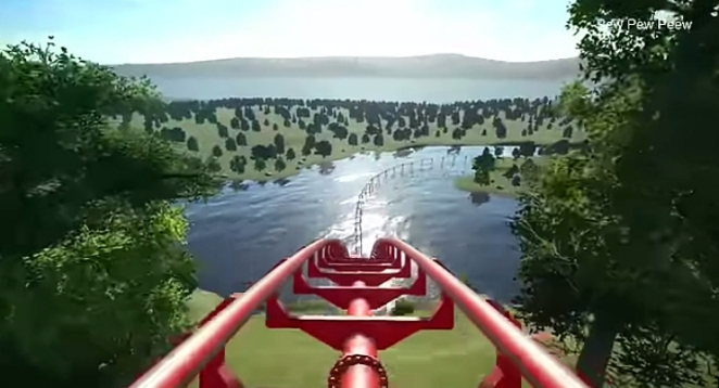 Planet Coaster: The River Roller Coaster. Игра, парк, 3D, горки