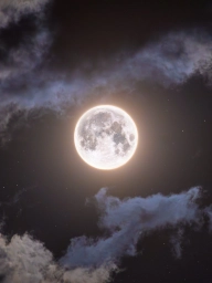 Луна, фотография, на ночном небе