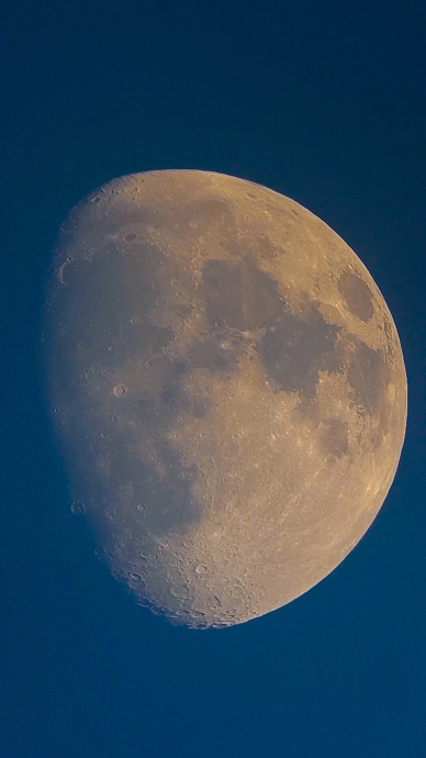 Прекрасный снимок дневной Луны. © César Jardim