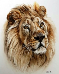 Рисунок льва, супер