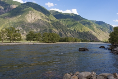 Река Чулышман. Алтай, гора, горы
