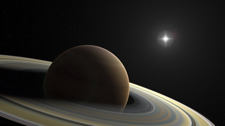 Планета Сатурн, рисунок, арт, кольца