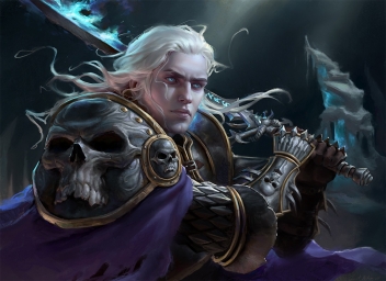 Король Лич, арт варкрафт, art Warcraft, wow игра, с мечом