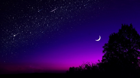 Волшебная Луна в ночном небе, фото арт