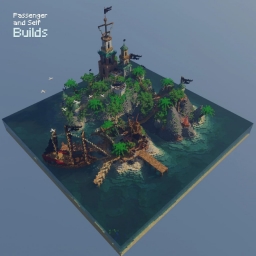 Остров пиратов, игра майнкрафт, minecraft, арт, art, супер