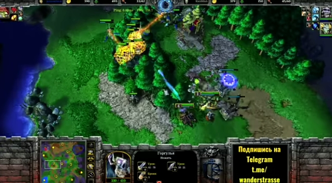 Интересный бой 1 на 1 на развитие в Warcraft