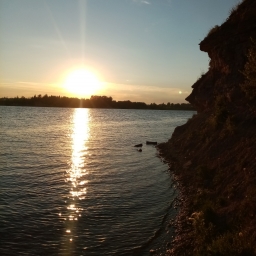 Закат солнца, на реке Волхов, 2021