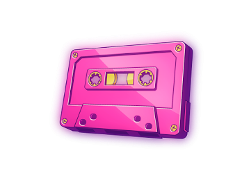 Розовая кассета для магнитофона