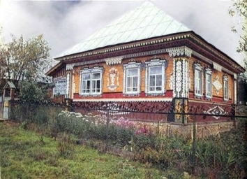 Дом умельца Ефима Азанова в Турочаке, республика Горный Алтай.