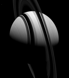 Красавец Сатурн и его величественные кольца. © Cassini
