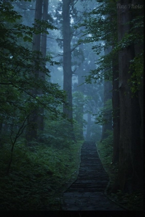Красивые фотографии леса. Густой, тёмный лес 2