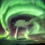 Яркие огни полярного сияния в небе над Норвегией