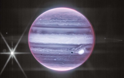 Юпитер и его кольцо в инфракрасном свете