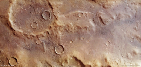 Западная часть долины Эллада на Марсе