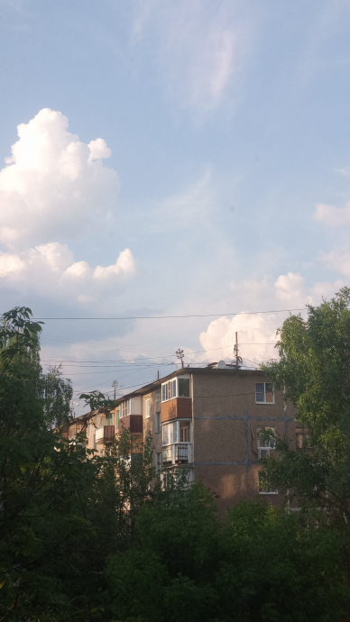 Ильинский, небо, облака, посёлок