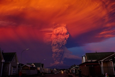 Извержение вулкана Кальбуко на Чили