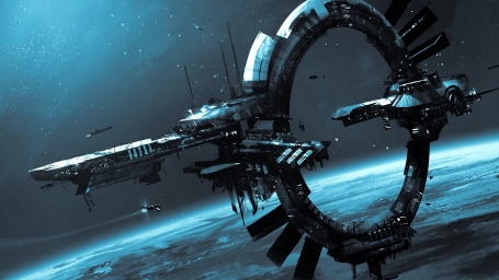 HD обои: круглая черно-серая иллюстрация космического корабля, космический корабль, Звездный гражданин скачать бесплатно