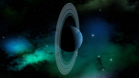 Сатурн на боку, арт изображение рисунок