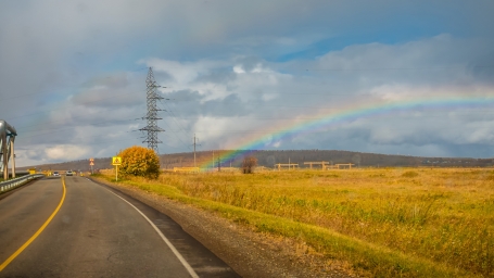 Фото радуг, радуга, поля России