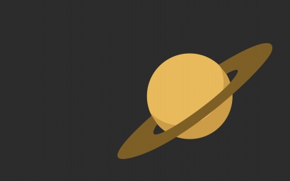 Минимализм, Сатурн с его кольцами, рисунок