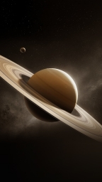 Красивый рисунок Сатурна в представлении художника, арт изображение