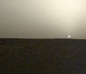 Закат на Марсе, снятый посадочным модулем NASA InSight