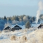 Печка топится. Россия. Зима. Фото.