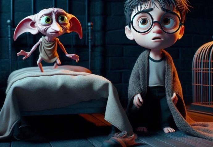 «Гарри Поттер и Тайная комната» в стиле студии Pixar. Midjourney