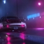 HD обои: серый спортивный автомобиль, цифровое искусство, неон, Porsche, synthwave, retrowave