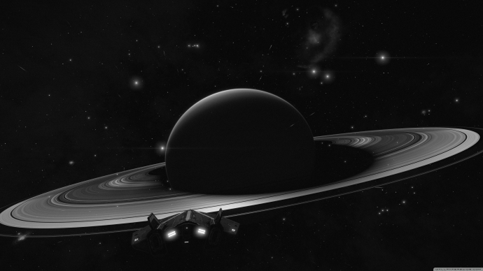 Подлетая к Сатурну, в представлении художника, арт изображение