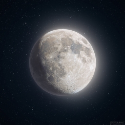 Кадр HDR Луны. Фотографировал астрофотограф