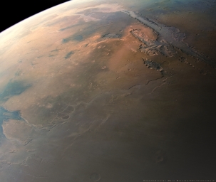 Классное фото, "Шрам на Марсе" - Долины Маринер, крупнейший каньон в Солнечной системе, протяженностью 4500 км и глубиной до 11 