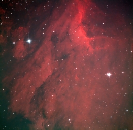 Красная туманность, красное изображение, арт фото, космос