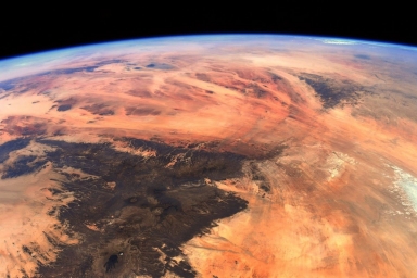 Фото с МКС, как марс, сахара над Африкой, пустыня