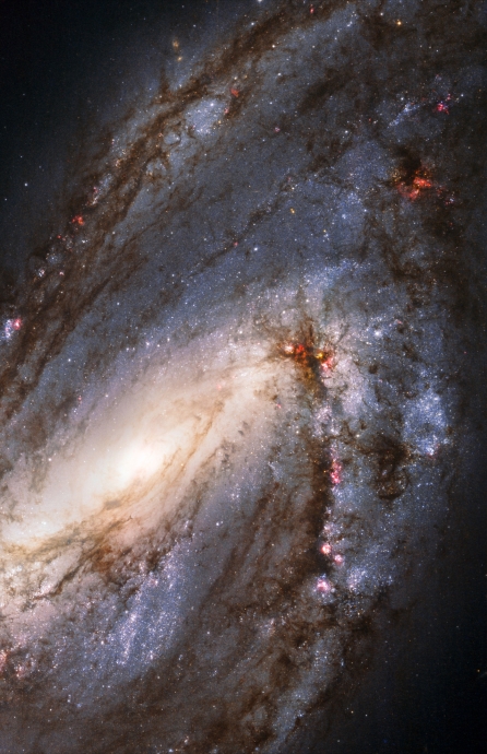 Спиральная галактика M 66, удаленная от Земли на 35 миллионов световых лет