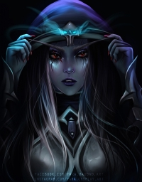 Образ Сильваны Ветрокрылой в представлении художницы Yara Haddad. Варкрафт Warcraft