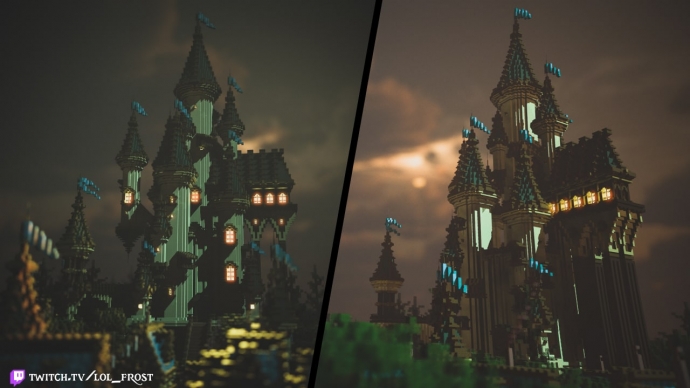 Старый замок. Майнкрафт Minecraft art