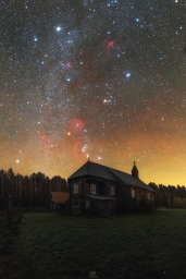 Звёздное небо над деревней Корыцин, Польша (Звезды) Автор: Łukasz Żak.