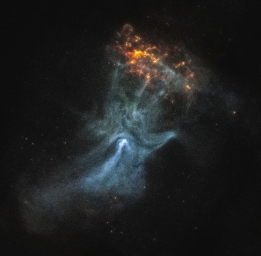 Облако вещества вокруг пульсара PSR B1509-58, находящегося в созвездии Циркуль.