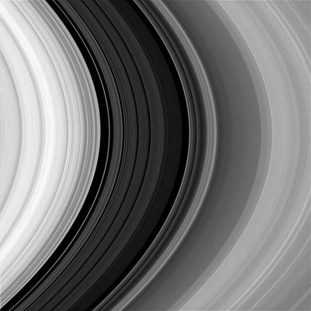 Гипнотические кольца Сатурна сделанные зондом Кассини, 2014