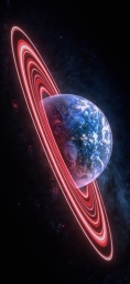 Земля, типа кольца Сатурна, обои на телефон