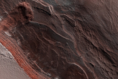 Скалы на северном полюсе Марса.